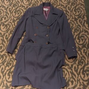 Women's Gray Coat And Skirt Size 4